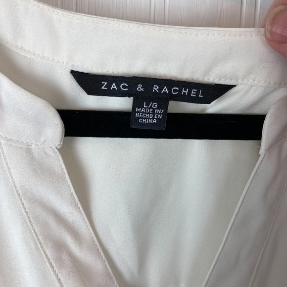 Zac & Rachel White sleeveless top size Large - Picture 4 of 4